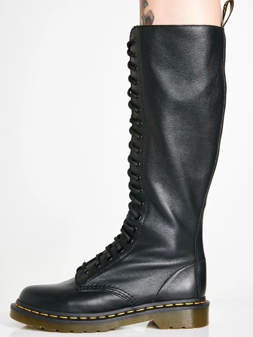 Rare! Dr. Martens 1B60 Virginia 20-eye, black Lace-Up Boots. Size 9 US. - Picture 4 of 4